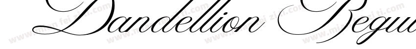 Dandellion Regular字体转换